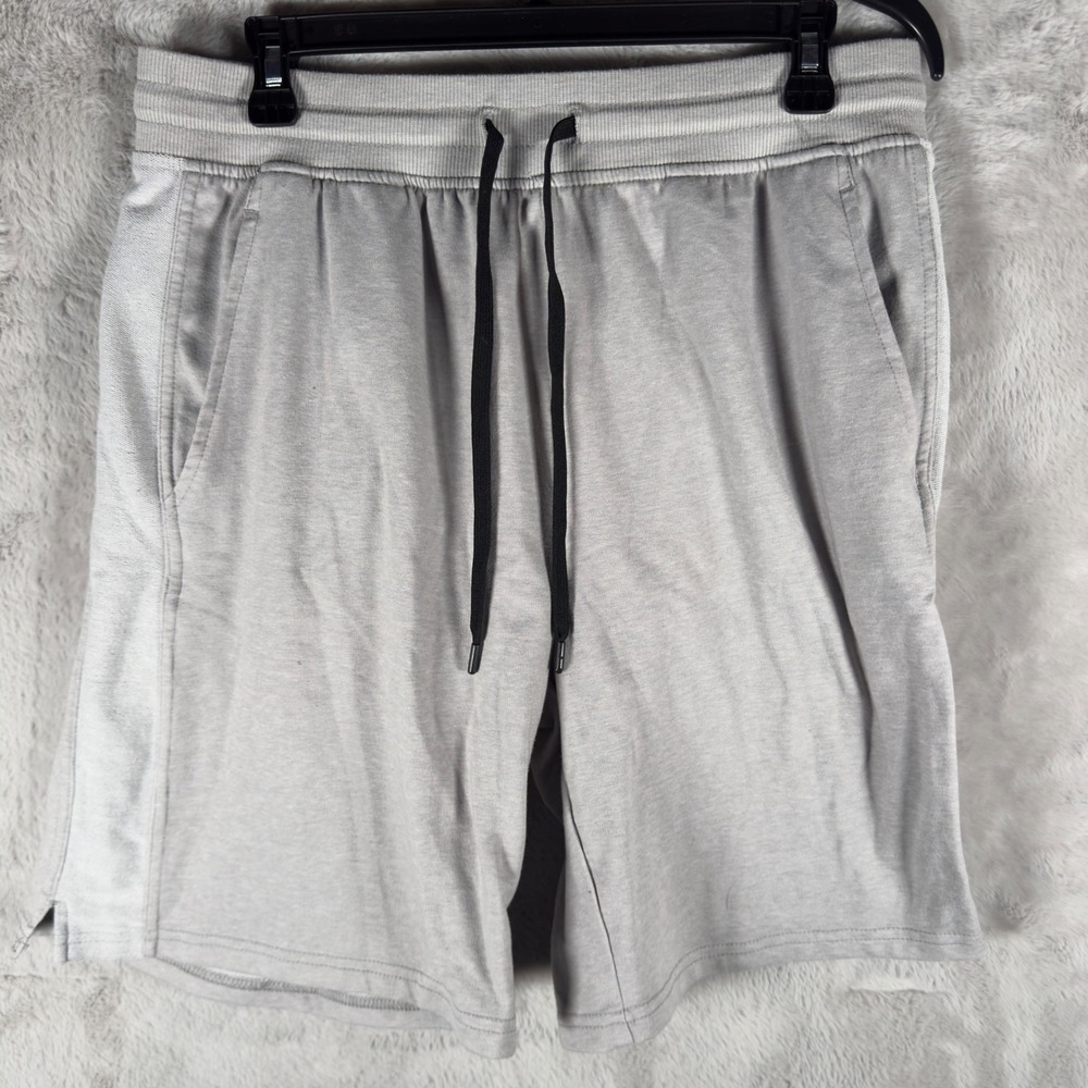 Balance Collection Mens Athleisure Shorts Light Gray Size L Drawstring Pockets - Picture 1 of 6